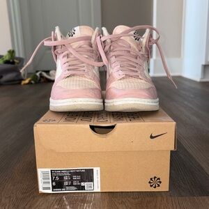 Nike Blush Pink High-Top Sneakers